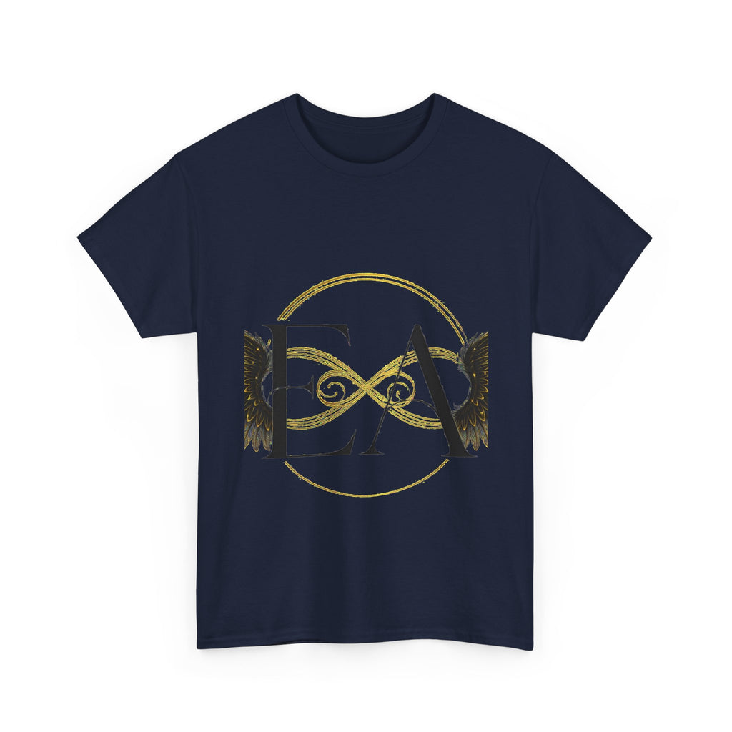 EverAfterWear Angel Wings Infinity Women's tee - product mockup with gold streetwear design - alternate view