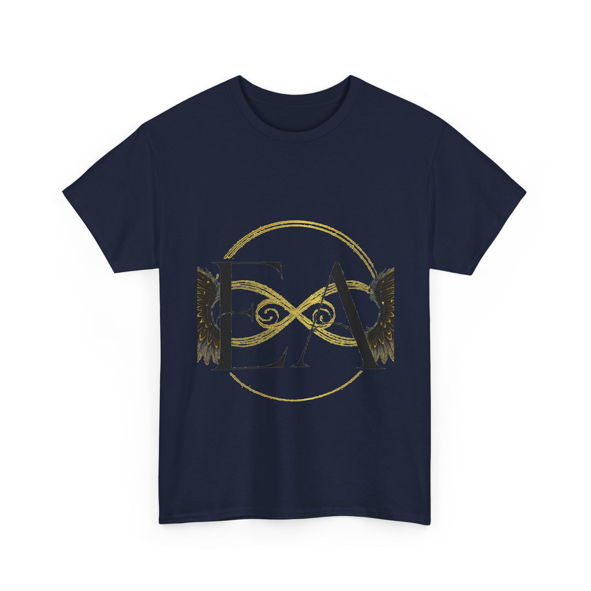 EverAfterWear Angel Wings Infinity Women's tee - product mockup with gold streetwear design - alternate view