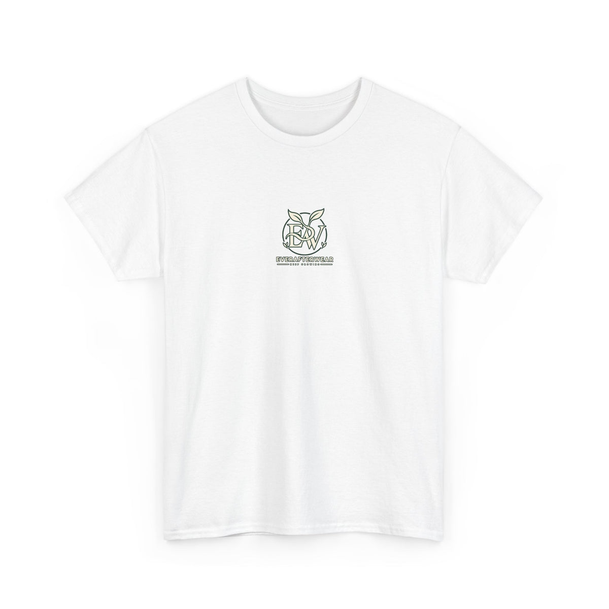 EverAfterWear Everyday Logo tee - product mockup with gold streetwear design - alternate view