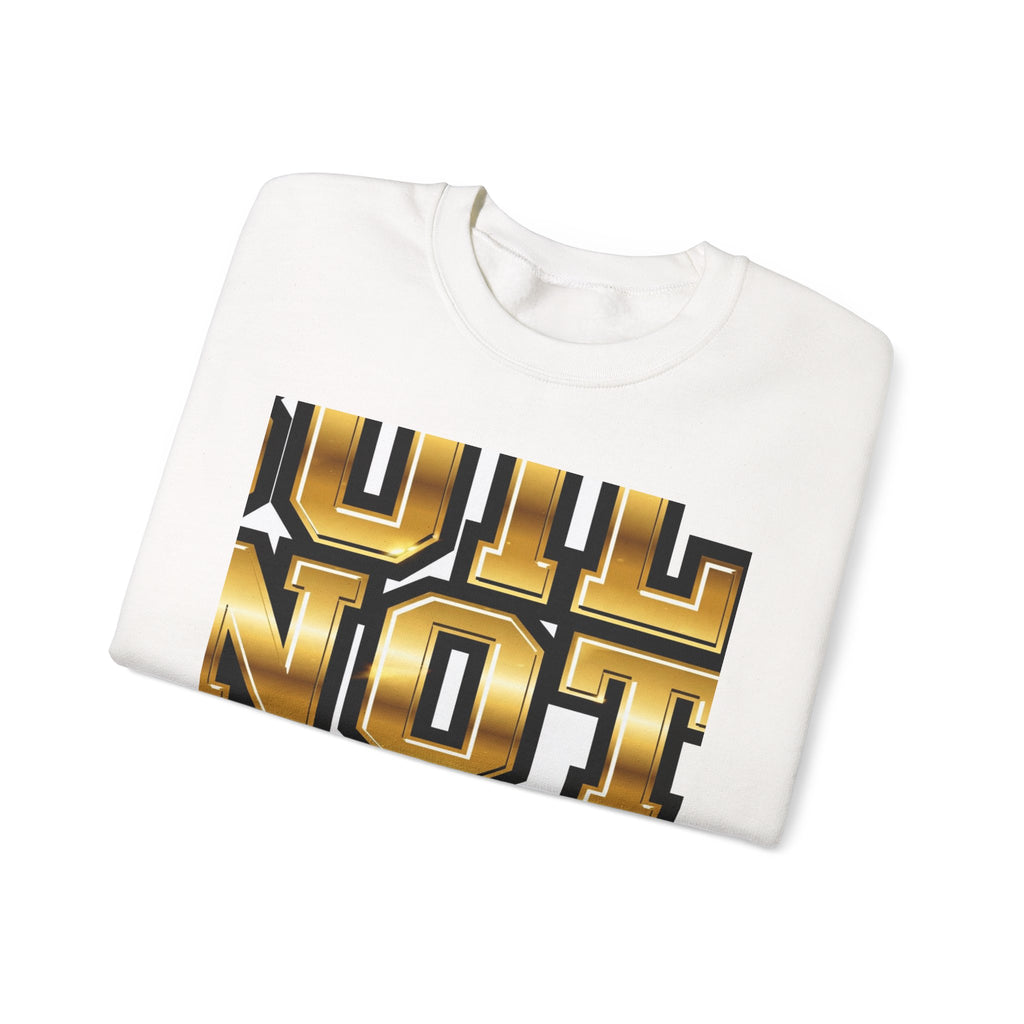 EverAfterWear Built Not Born Men's sweatshirt - product mockup with gold streetwear design - alternate view