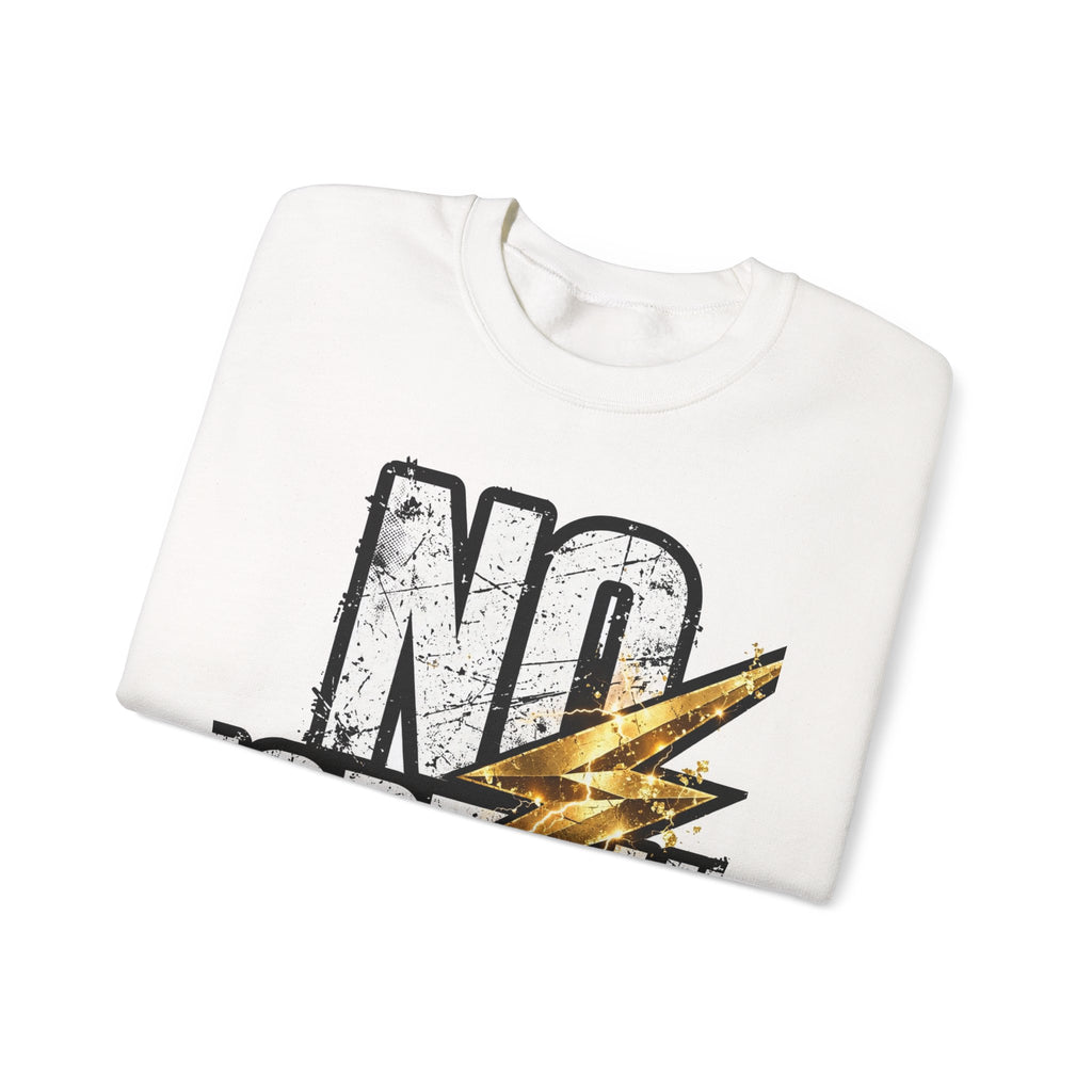 EverAfterWear No Shortcuts sweatshirt - product mockup with gold streetwear design - alternate view