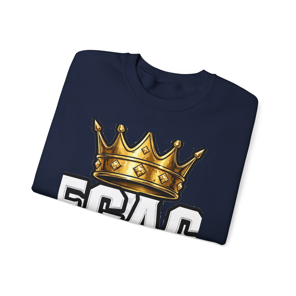EverAfterWear Legacy Over Likes Men's sweatshirt - product mockup with gold streetwear design - alternate view