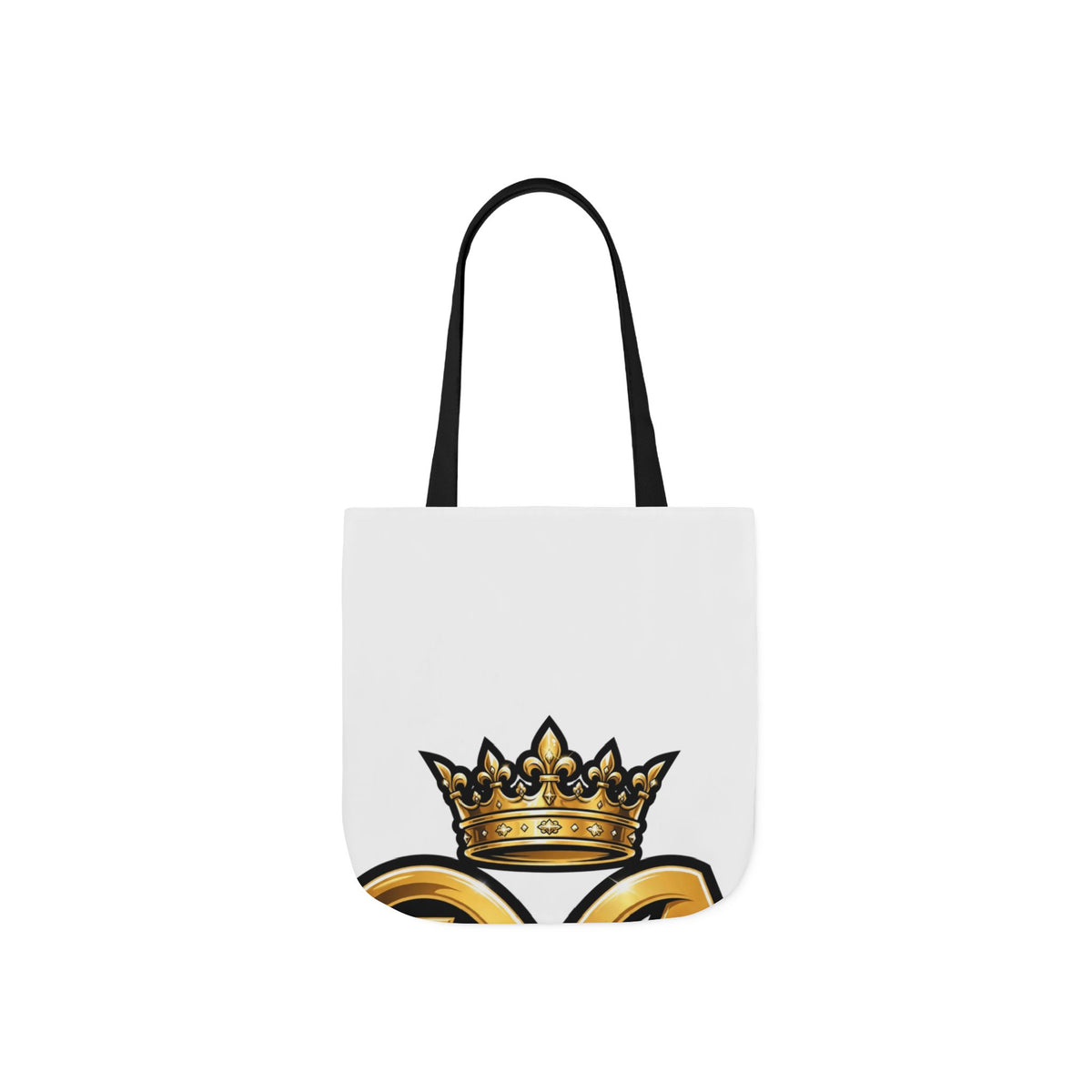 EverAfterWear HERO Crown EA Logo tote bag - product mockup with gold streetwear design