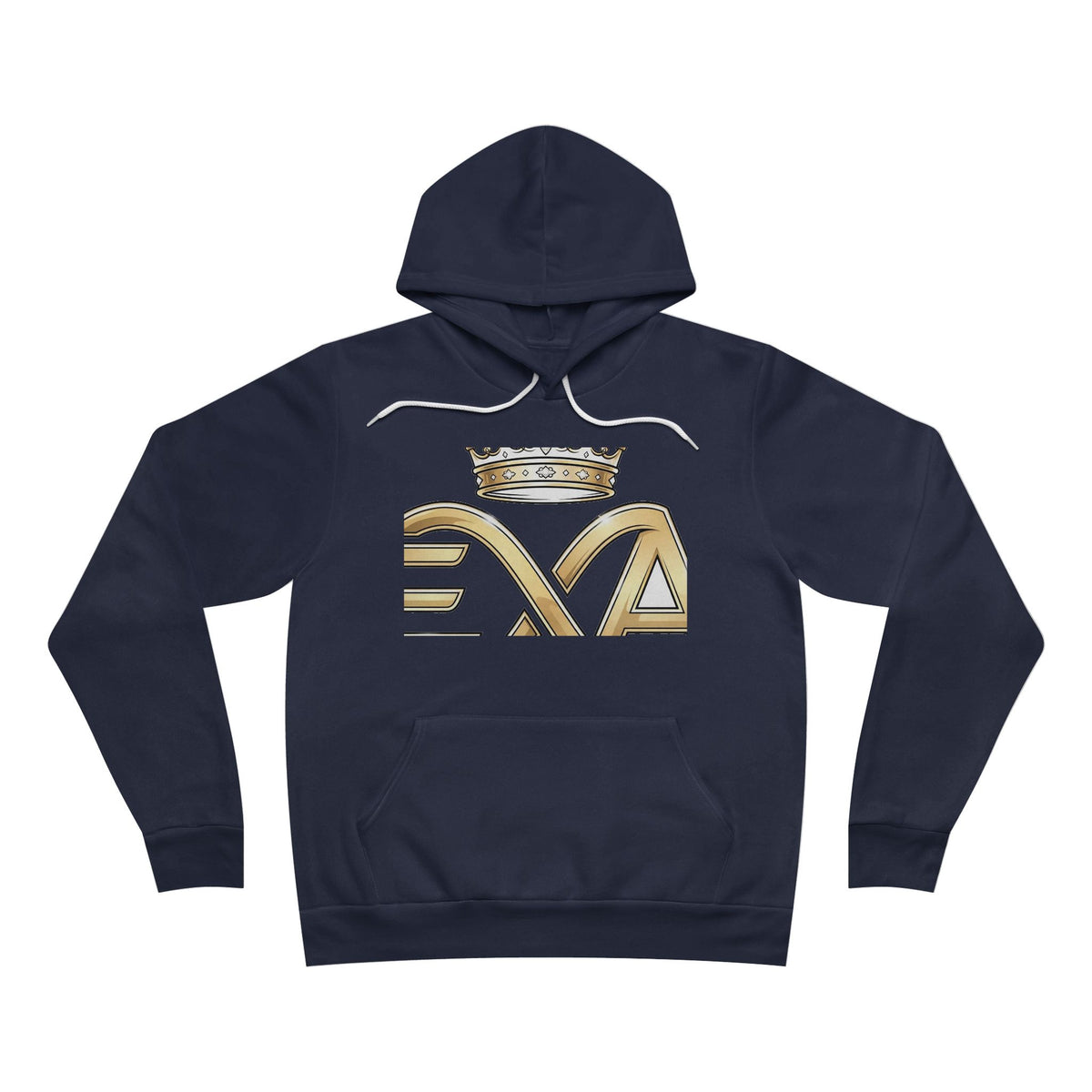 EverAfterWear HERO Crown Logo Refined Women's hoodie - product mockup with gold streetwear design - alternate view