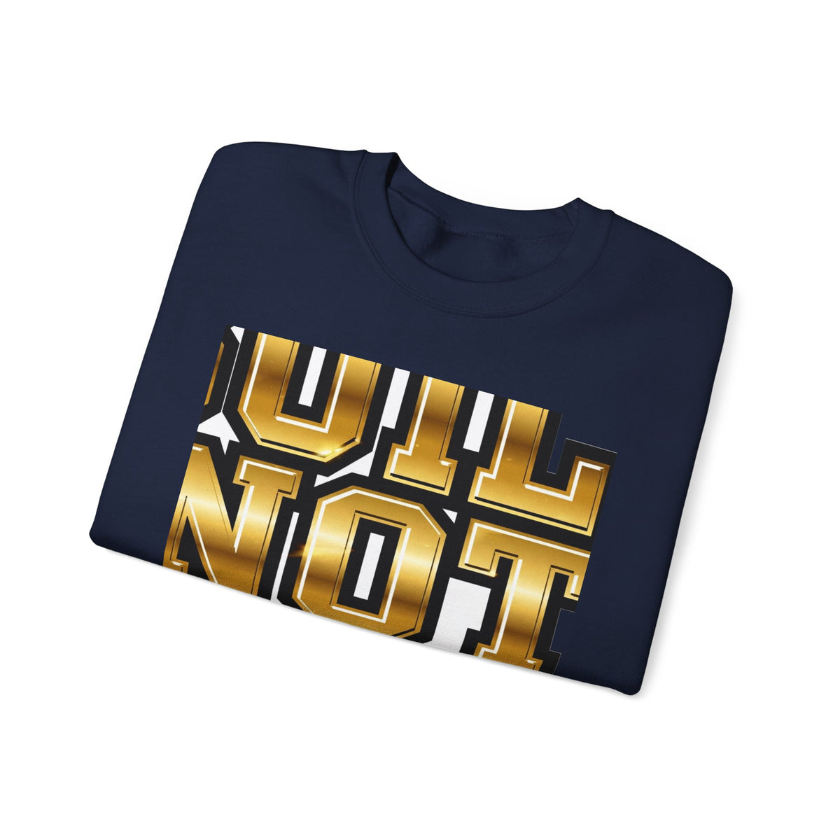 EverAfterWear Built Not Born Men's sweatshirt - product mockup with gold streetwear design - alternate view