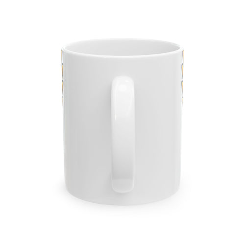 EverAfterWear Angel Wings Graffiti mug - ceramic coffee mug mockup with gold streetwear design - alternate view