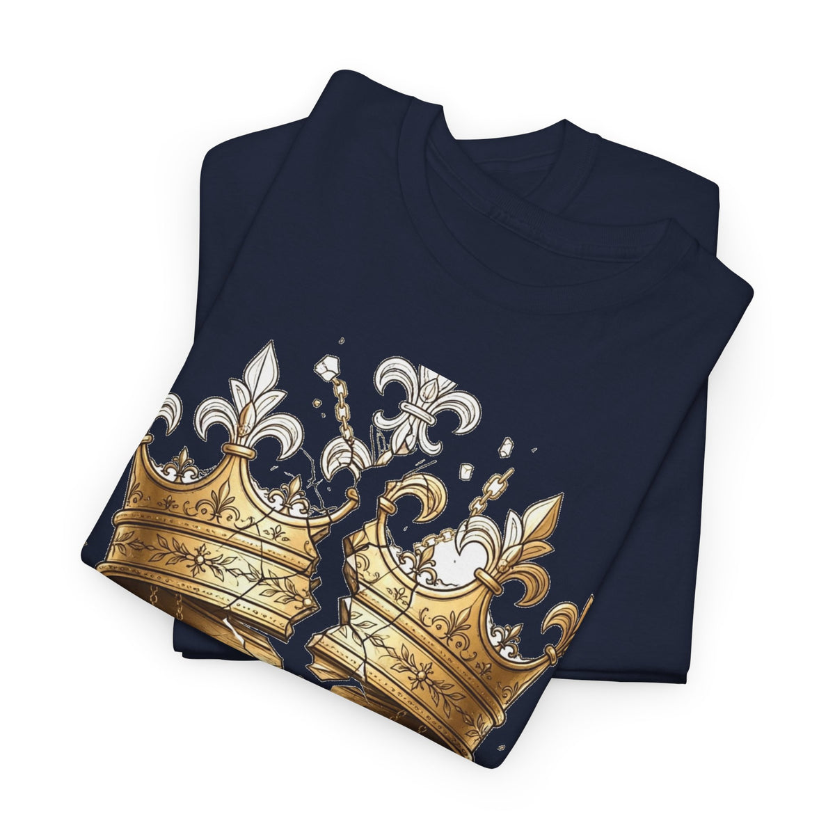 EverAfterWear Unbreakable Crown Women's tee - product mockup with gold streetwear design - alternate view