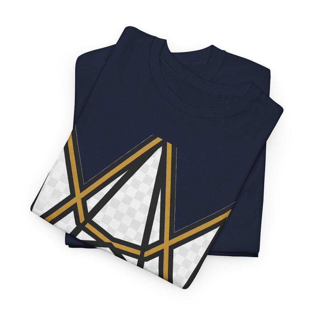 EverAfterWear EA Crown Monogram Men's tee - product mockup with gold streetwear design - alternate view