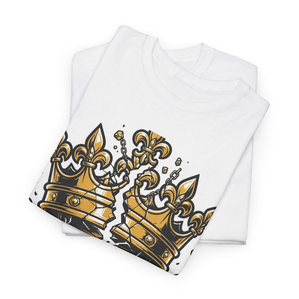 EverAfterWear Unbreakable Crown tee - product mockup with gold streetwear design - alternate view