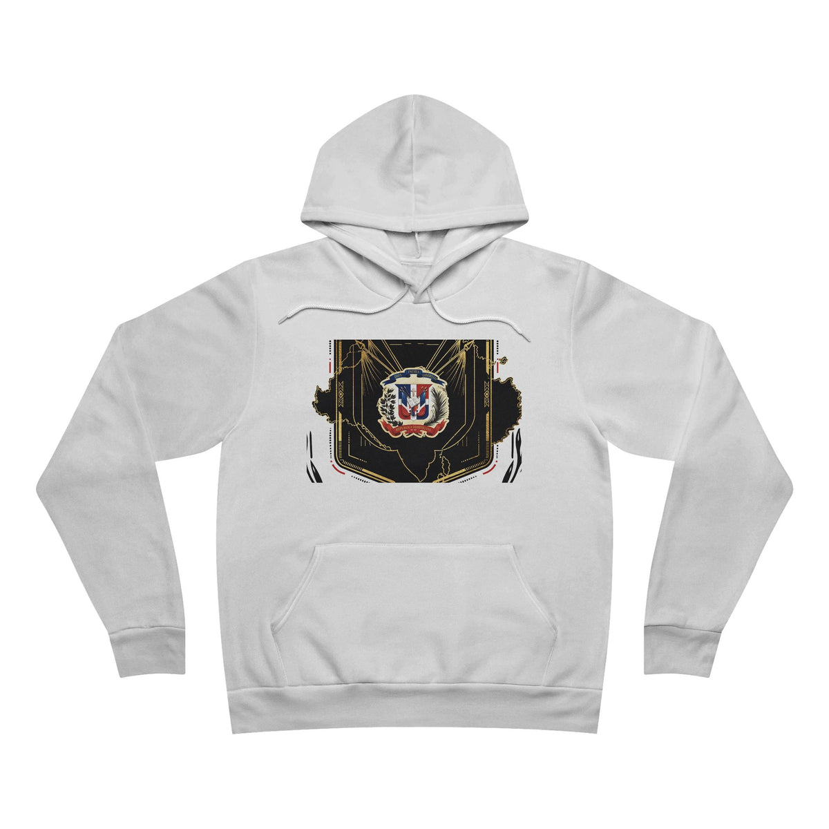 EverAfterWear Quisqueya Map Gold hoodie - product mockup with gold streetwear design