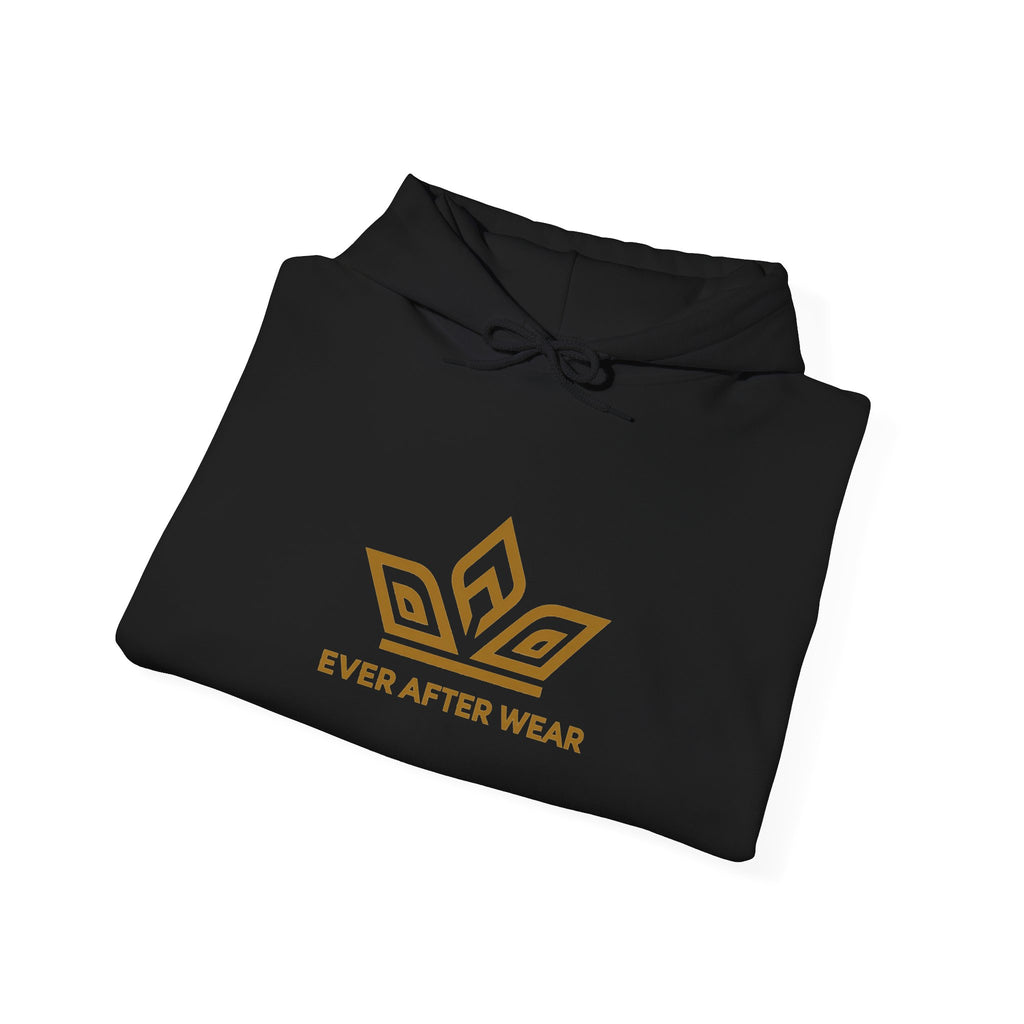 EverAfterWear Gold Crown hoodie - product mockup with gold streetwear design - alternate view