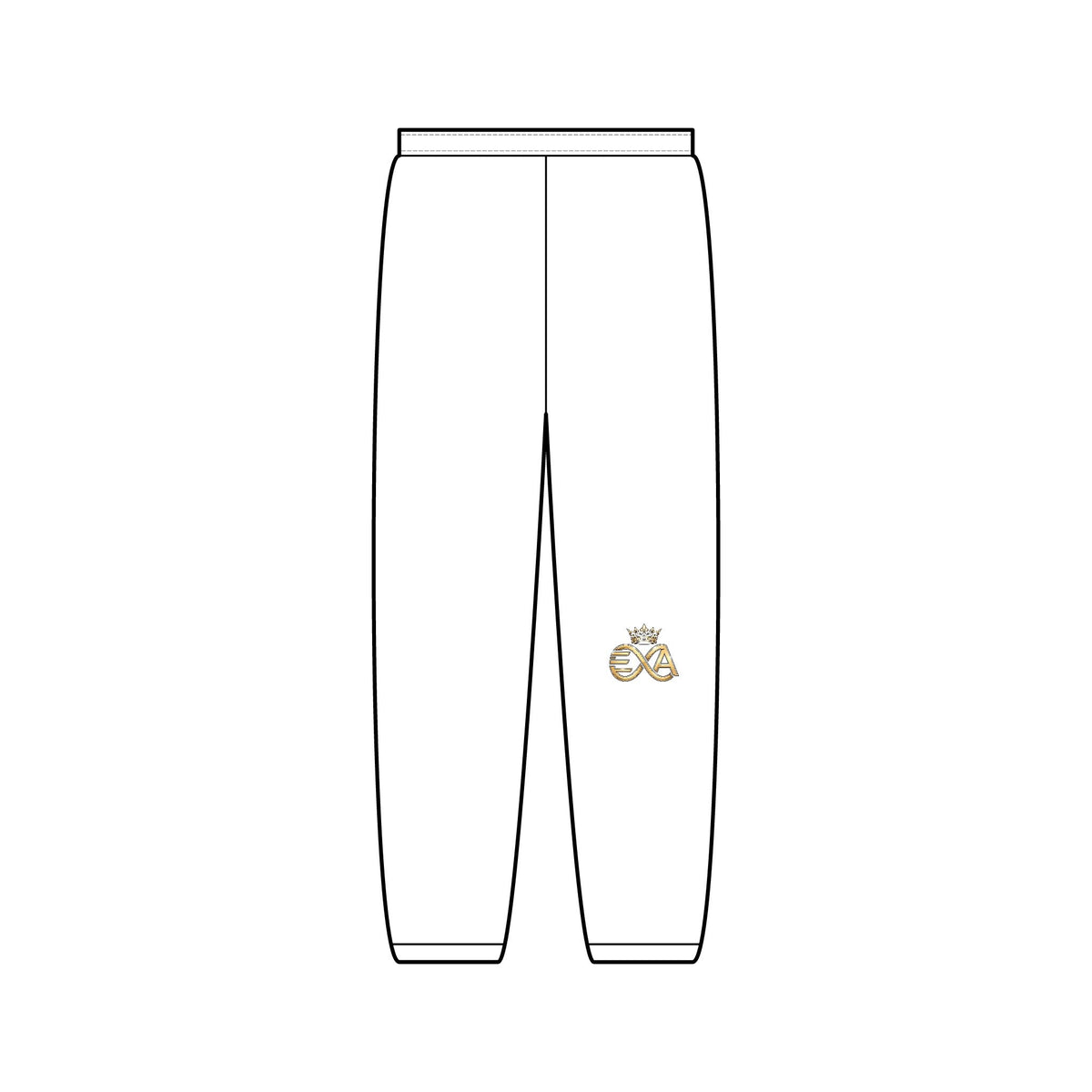EverAfterWear HERO Crown Logo Refined Women's sweatpants - product mockup with gold streetwear design