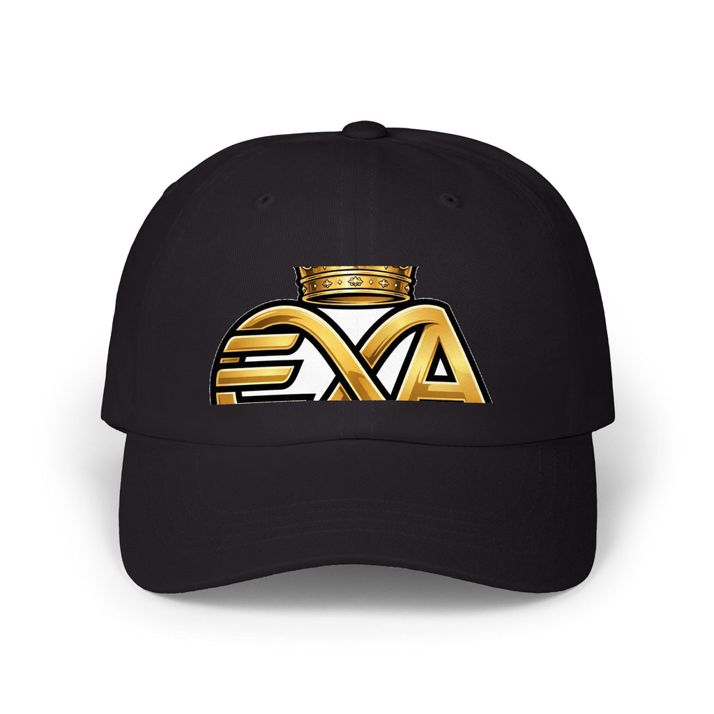 EverAfterWear HERO Crown Logo Men's dad cap - headwear mockup with gold streetwear design - alternate view