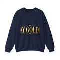 EverAfterWear Stay Golden sweatshirt - product mockup with gold streetwear design - alternate view