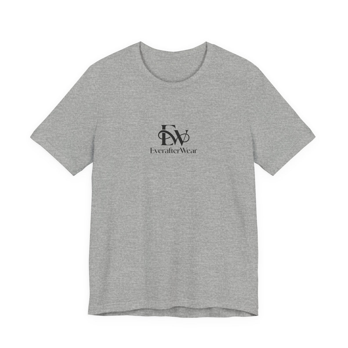 EverAfterWear Signature EW tee - product mockup with gold streetwear design - alternate view