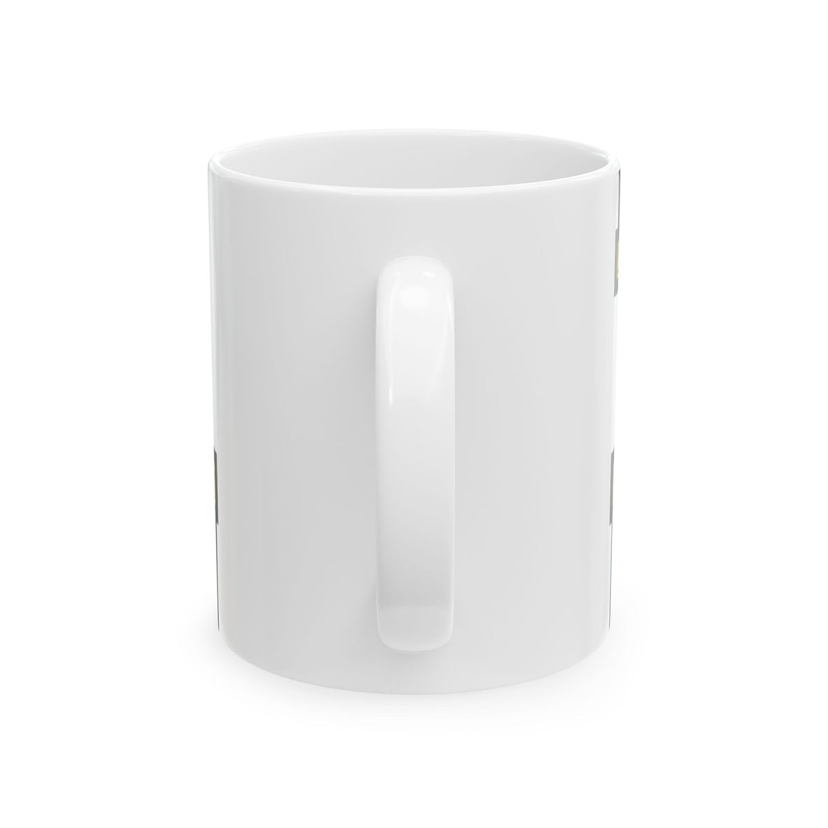 EverAfterWear Built Not Born Men's mug - ceramic coffee mug mockup with gold streetwear design - alternate view