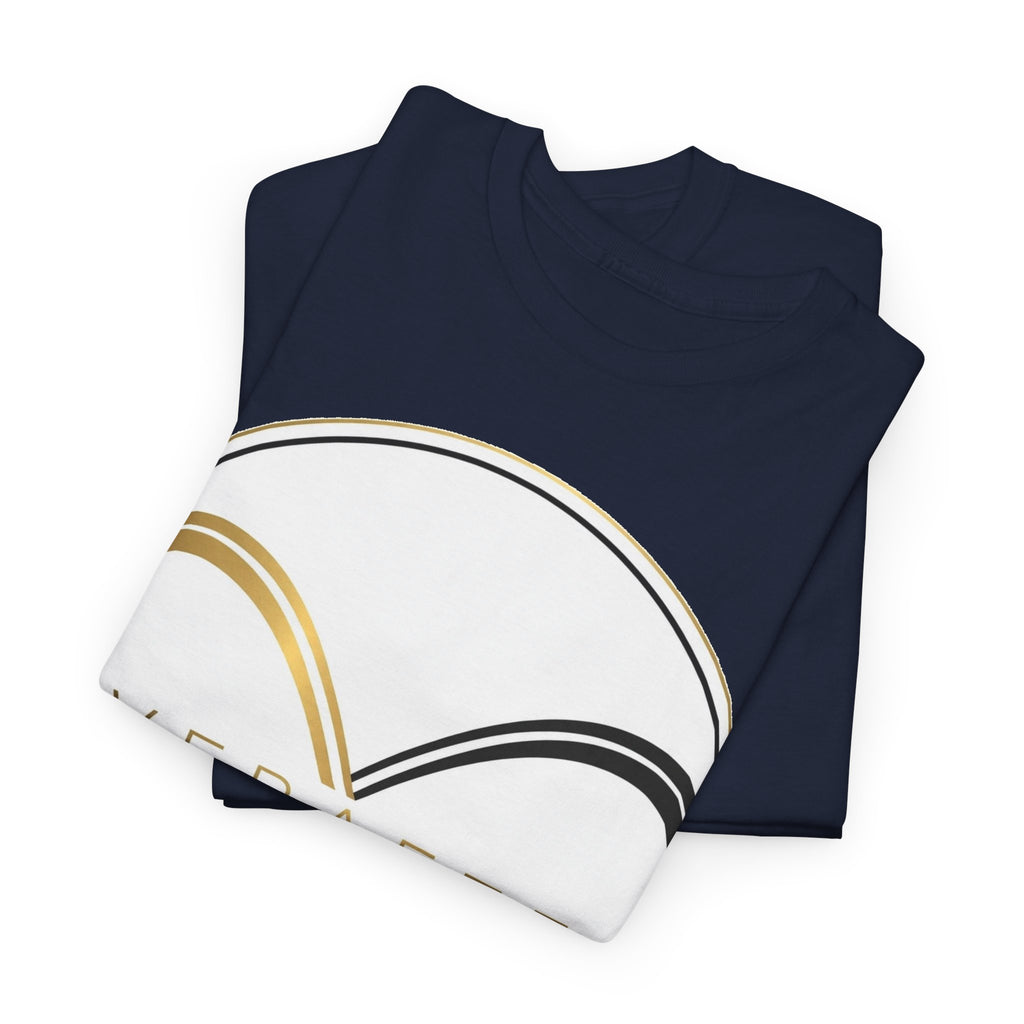 EverAfterWear Double Infinity EverAfter tee - product mockup with gold streetwear design - alternate view