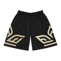EverAfterWear basketball shorts - product mockup with gold streetwear design
