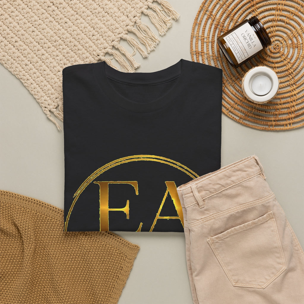 EverAfterWear Golden Chain Infinity Women's tee - product mockup with gold streetwear design - alternate view