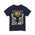 EverAfterWear Legacy Wings Crown Men's tee - product mockup with gold streetwear design - alternate view