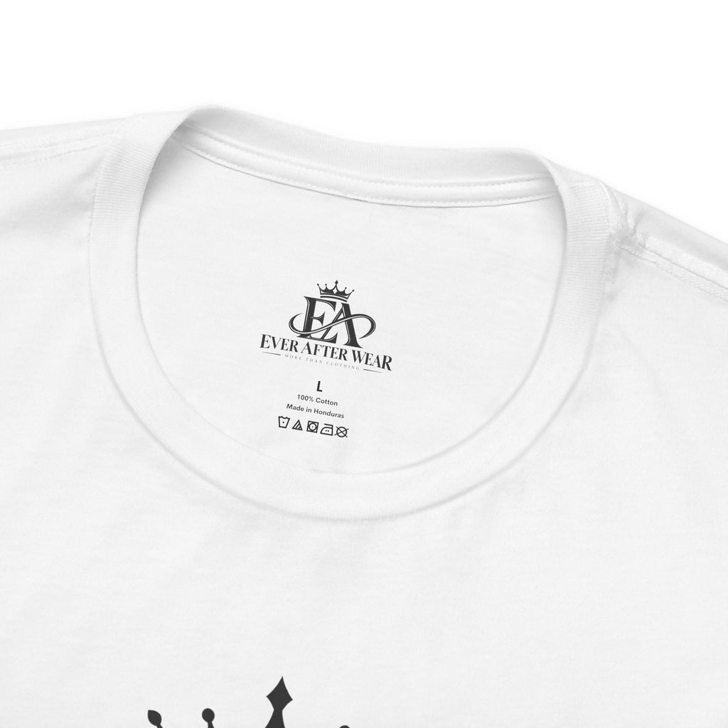 EverAfterWear Logo tee - product mockup with gold streetwear design - alternate view
