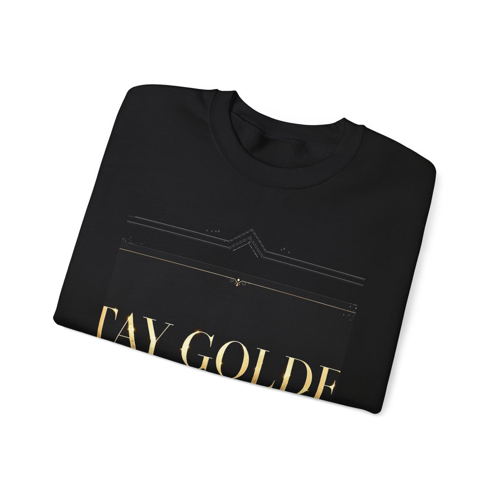 EverAfterWear Stay Golden Women's sweatshirt - product mockup with gold streetwear design - alternate view