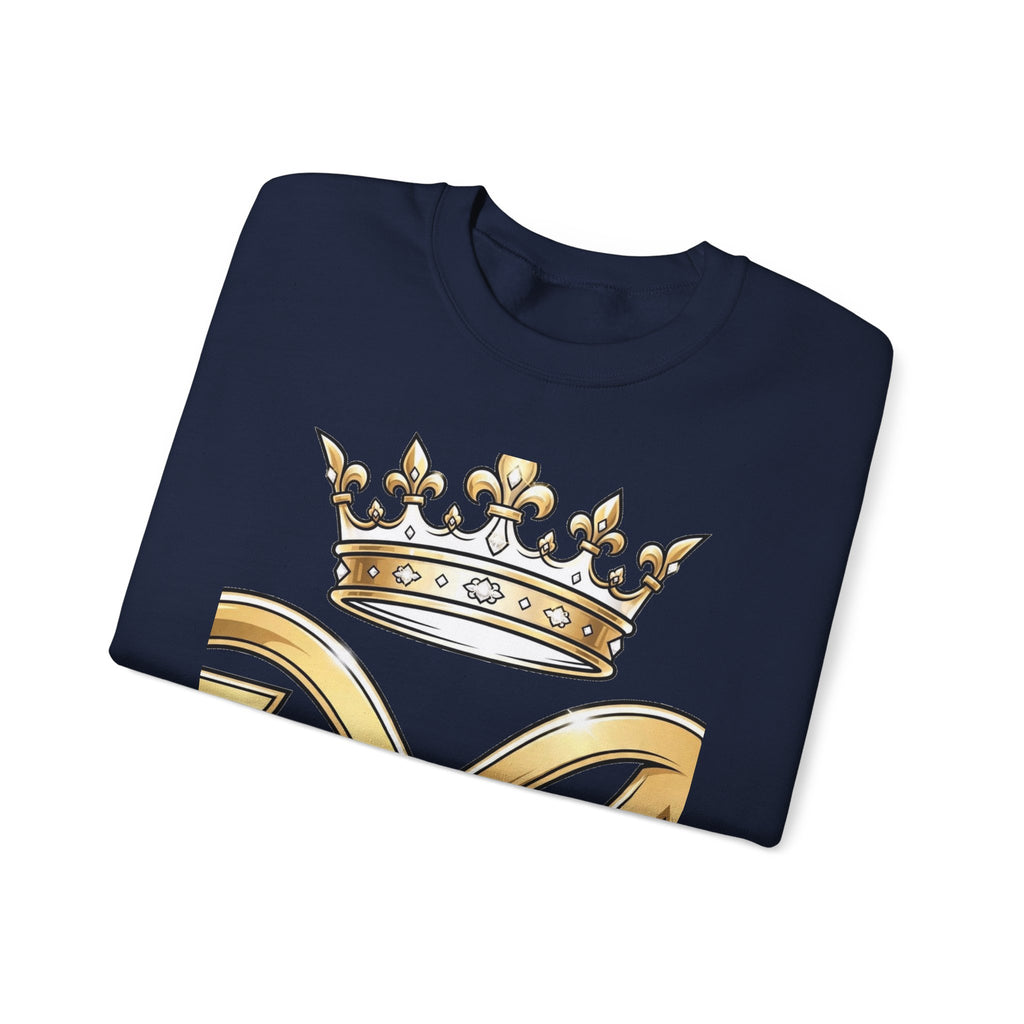 EverAfterWear HERO Crown Logo Refined Women's sweatshirt - product mockup with gold streetwear design - alternate view