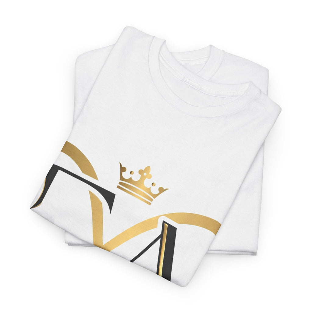 EverAfterWear Crowned Infinity EA tee - product mockup with gold streetwear design - alternate view