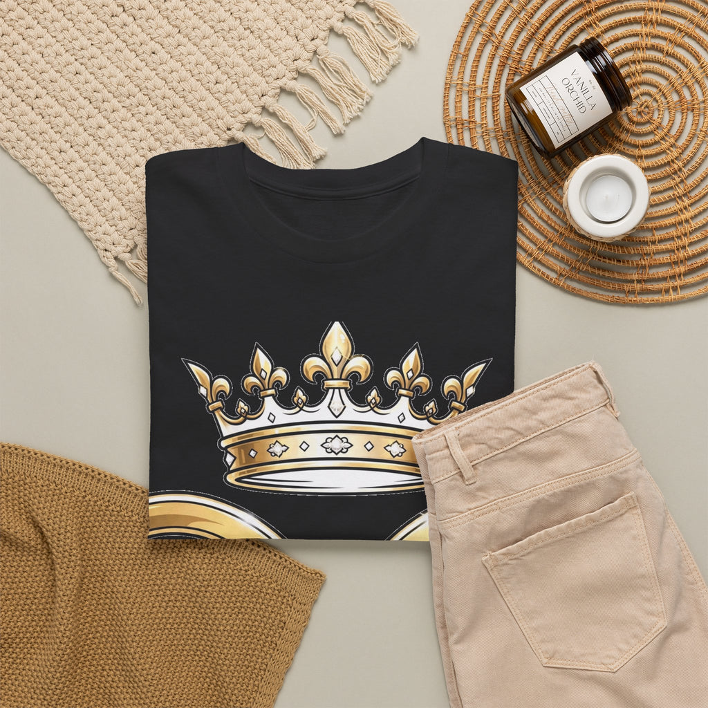 EverAfterWear HERO Crown Logo Refined Women's tee - product mockup with gold streetwear design - alternate view