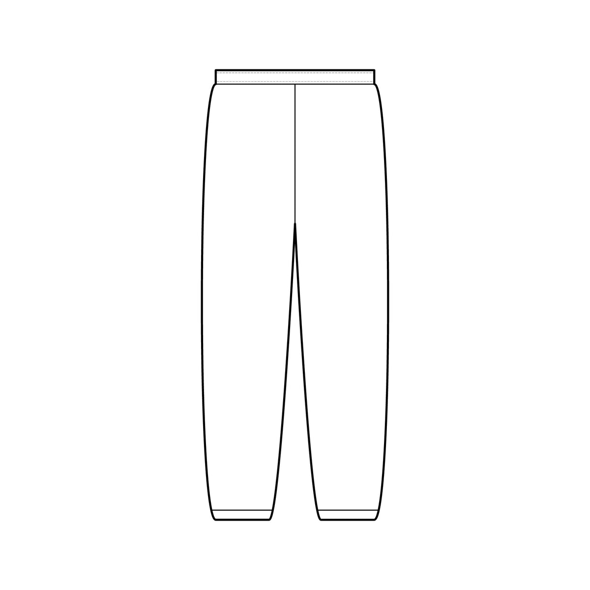 EverAfterWear Signature EW sweatpants - product mockup with gold streetwear design - alternate view