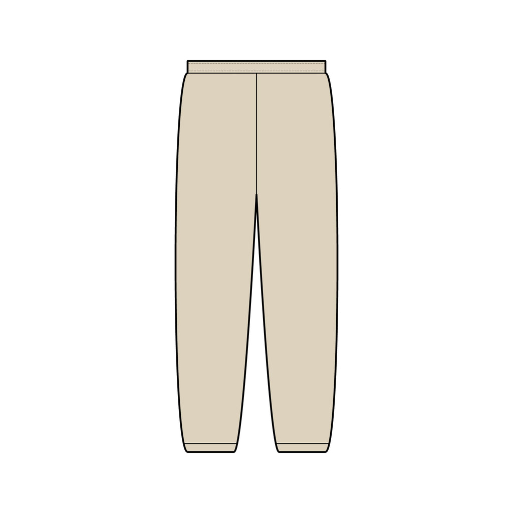 EverAfterWear Signature EW sweatpants - product mockup with gold streetwear design - alternate view