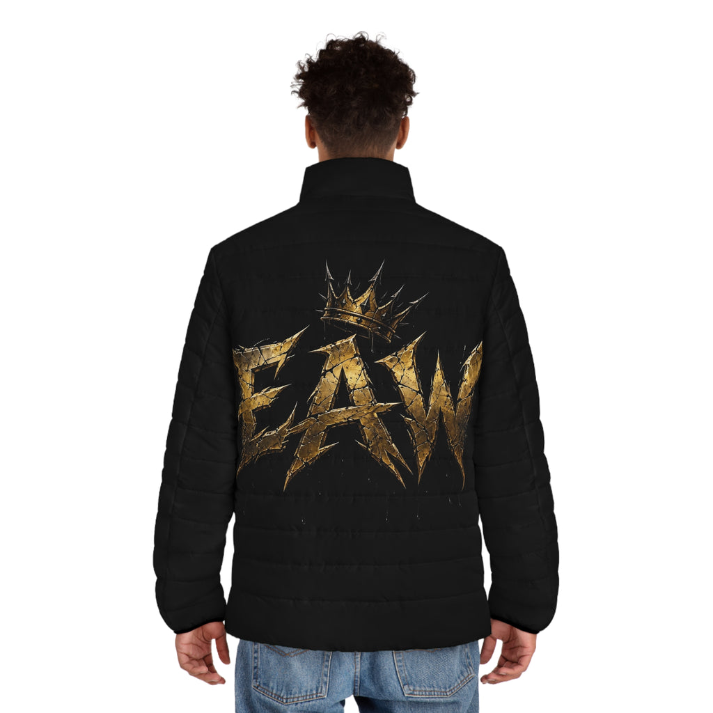 EverAfterWear Malo Gold Crown Puffer Jacket — Premium Streetwear Winter Jacket