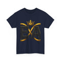 EverAfterWear Crowned Infinity EA Men's tee - product mockup with gold streetwear design - alternate view