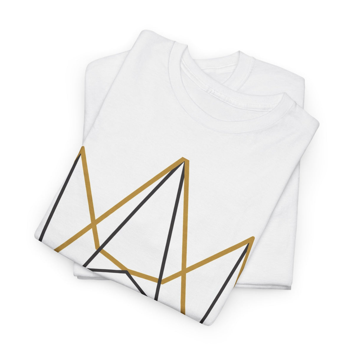EverAfterWear EA Crown Monogram tee - product mockup with gold streetwear design - alternate view