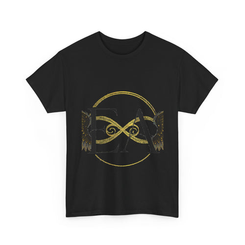 EverAfterWear Angel Wings Infinity Women's tee - product mockup with gold streetwear design - alternate view