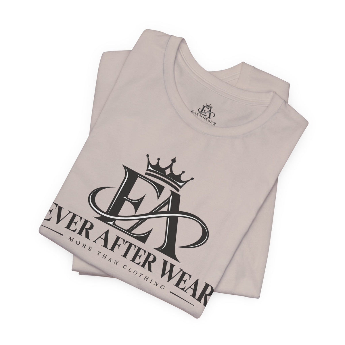 EverAfterWear Logo tee - product mockup with gold streetwear design - alternate view