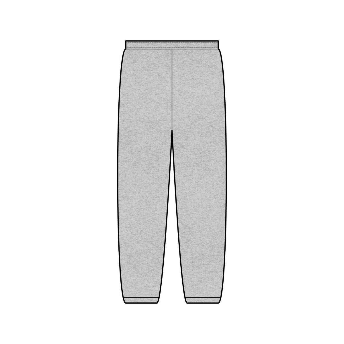 EverAfterWear Signature EW sweatpants - product mockup with gold streetwear design - alternate view