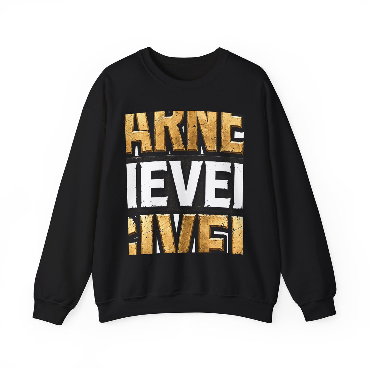 EverAfterWear Earned Never Given Men's sweatshirt - product mockup with gold streetwear design - alternate view