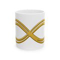 EverAfterWear Fine Line Infinity Men's mug - ceramic coffee mug mockup with gold streetwear design