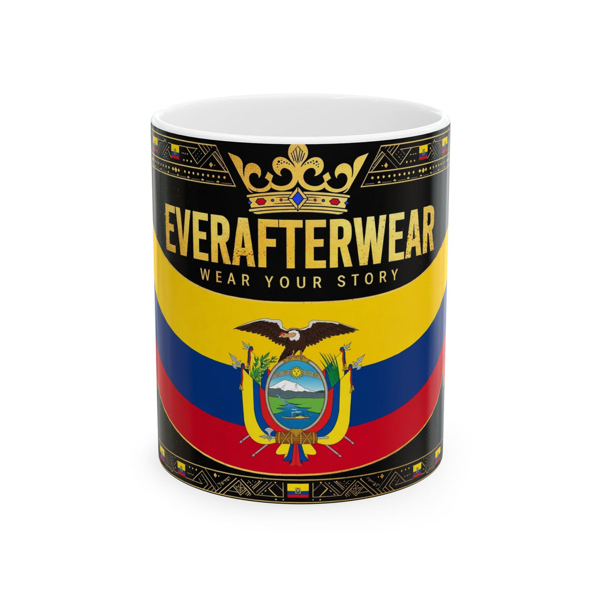 EverAfterWear Ecuador Flag Mug