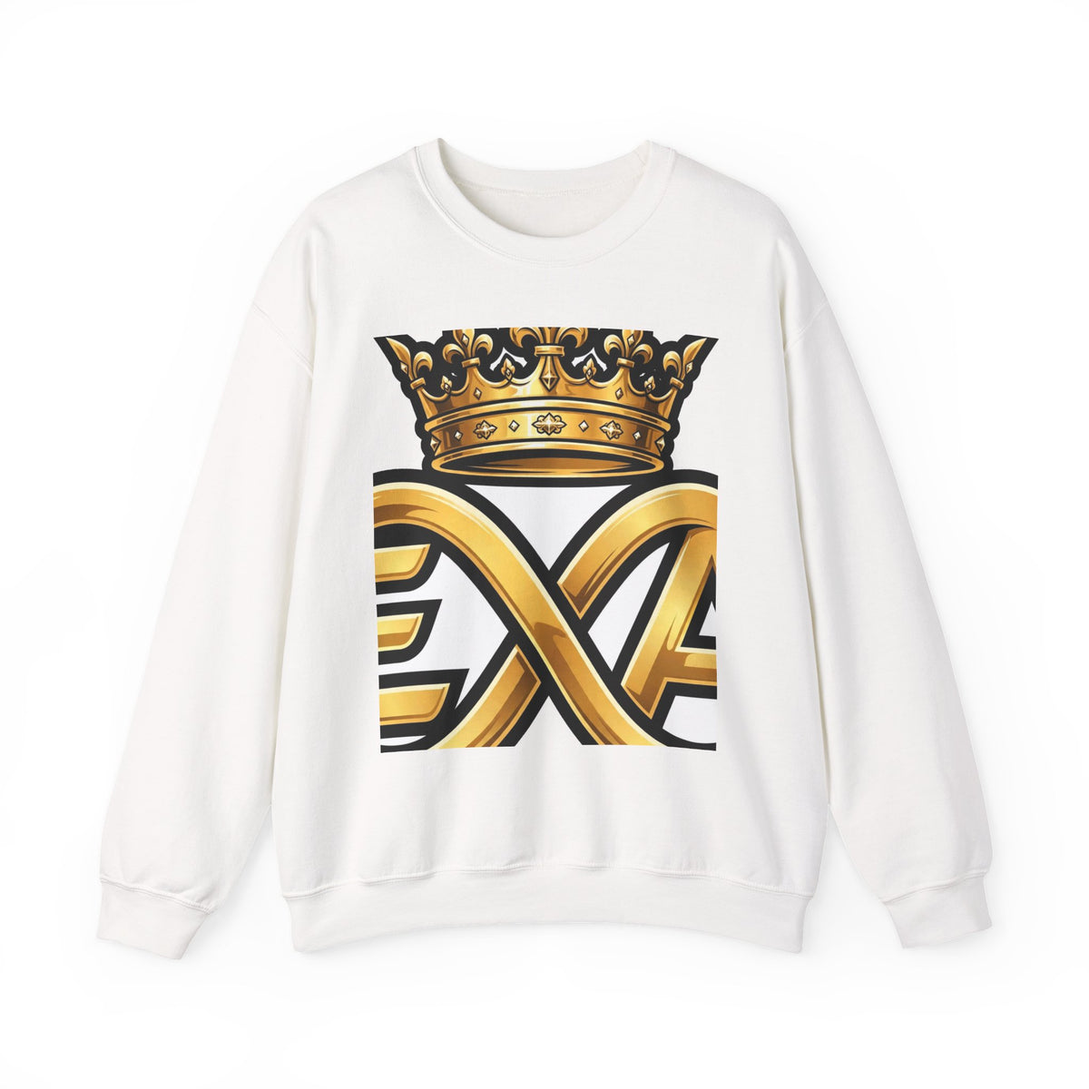 EverAfterWear HERO Crown Logo Men's sweatshirt - product mockup with gold streetwear design