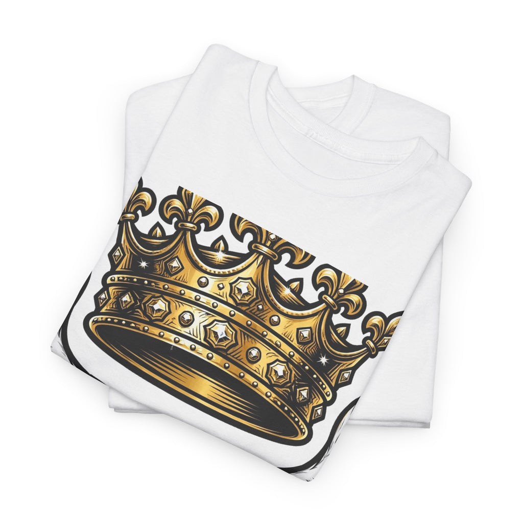 EverAfterWear Legacy Wings Crown Men's tee - product mockup with gold streetwear design - alternate view