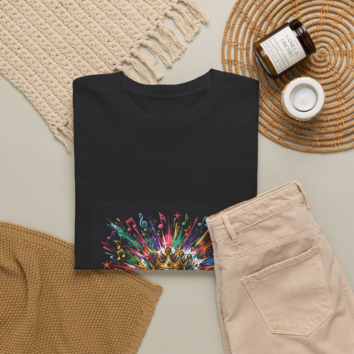 Music Notes Crown Tee