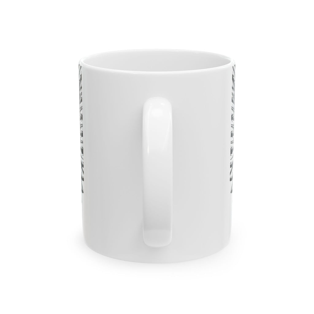 EverAfterWear Legacy Wings Crown Men's mug - ceramic coffee mug mockup with gold streetwear design - alternate view