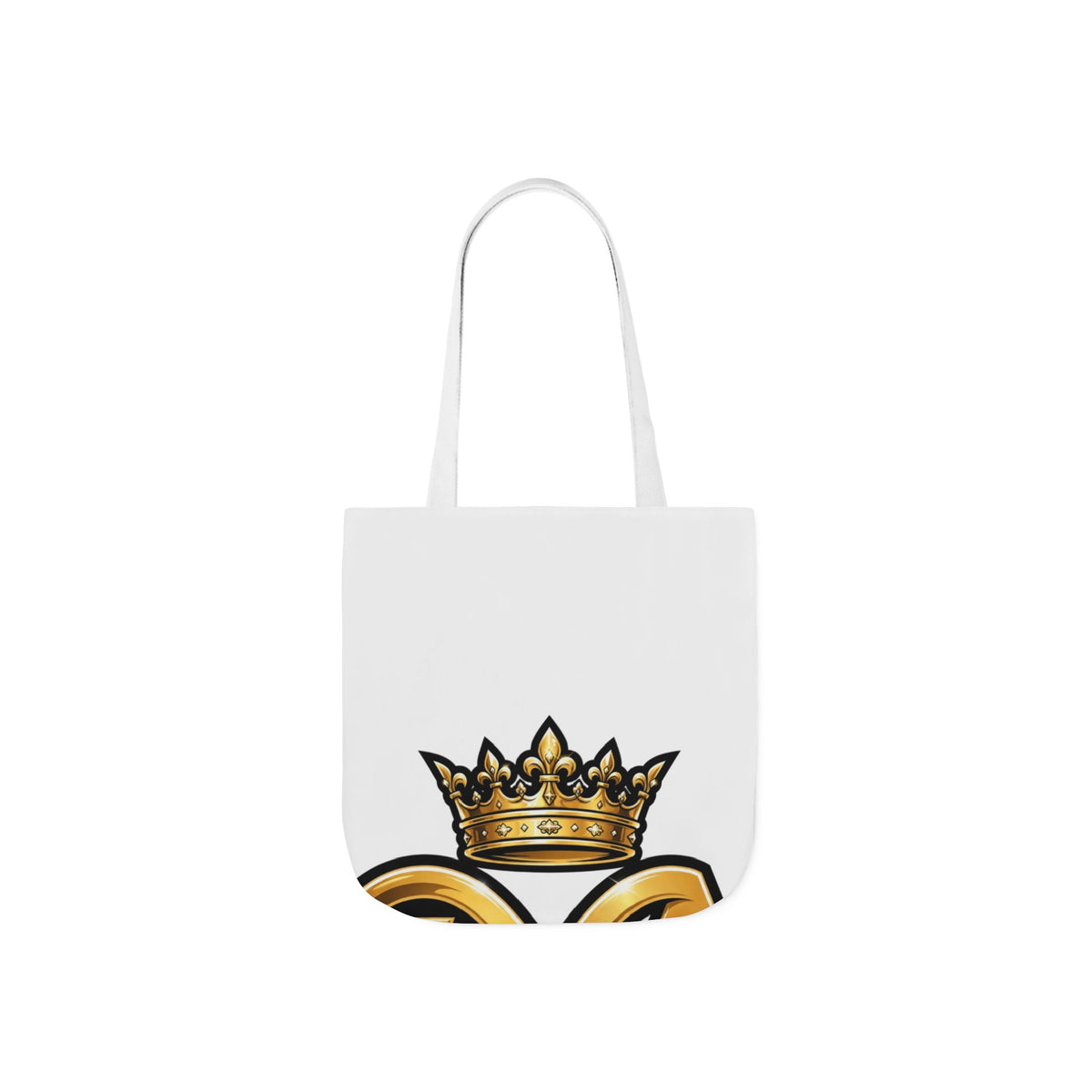 EverAfterWear HERO Crown EA Logo tote bag - product mockup with gold streetwear design - alternate view