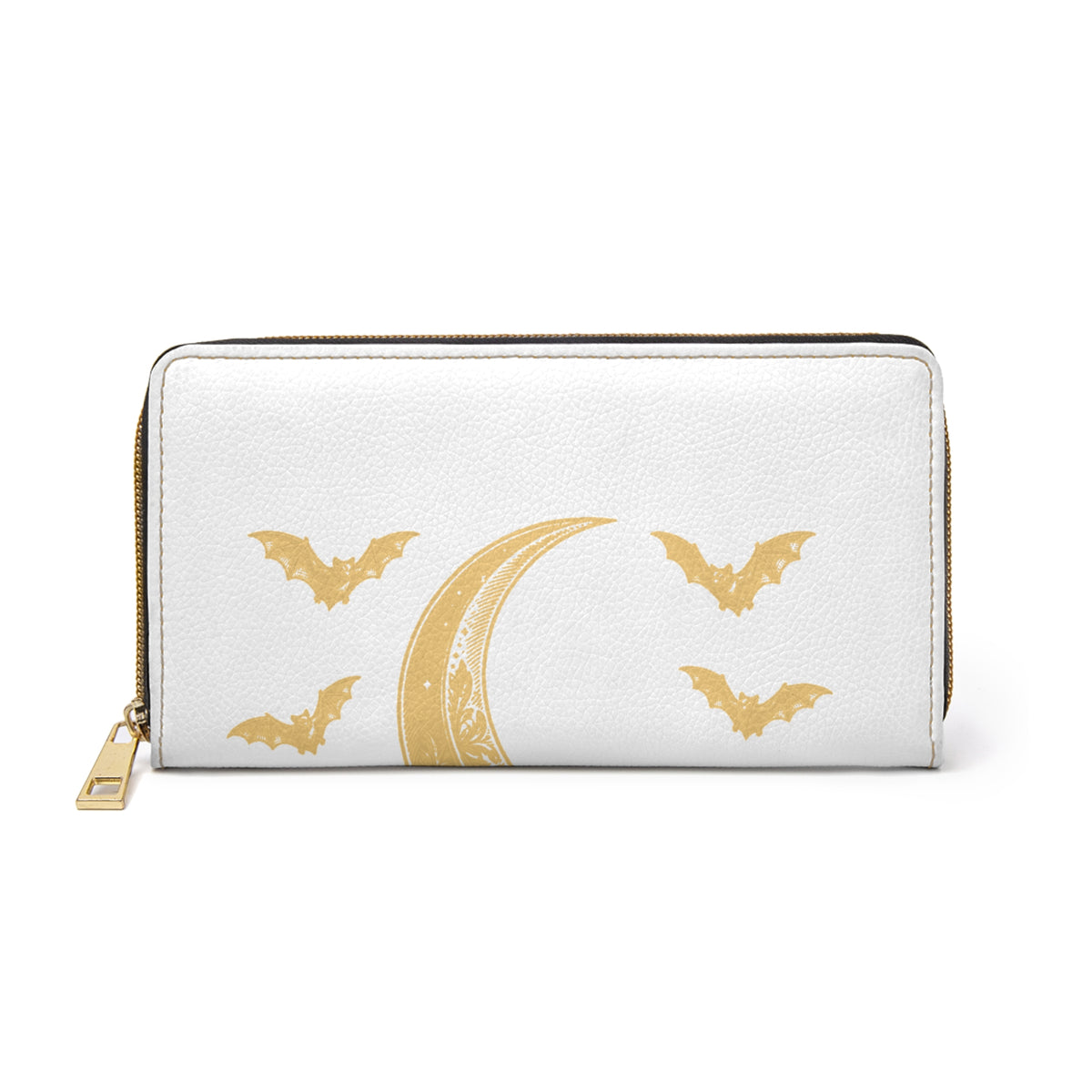 EverAfterWear Gold Moon wallet - product mockup with gold streetwear design