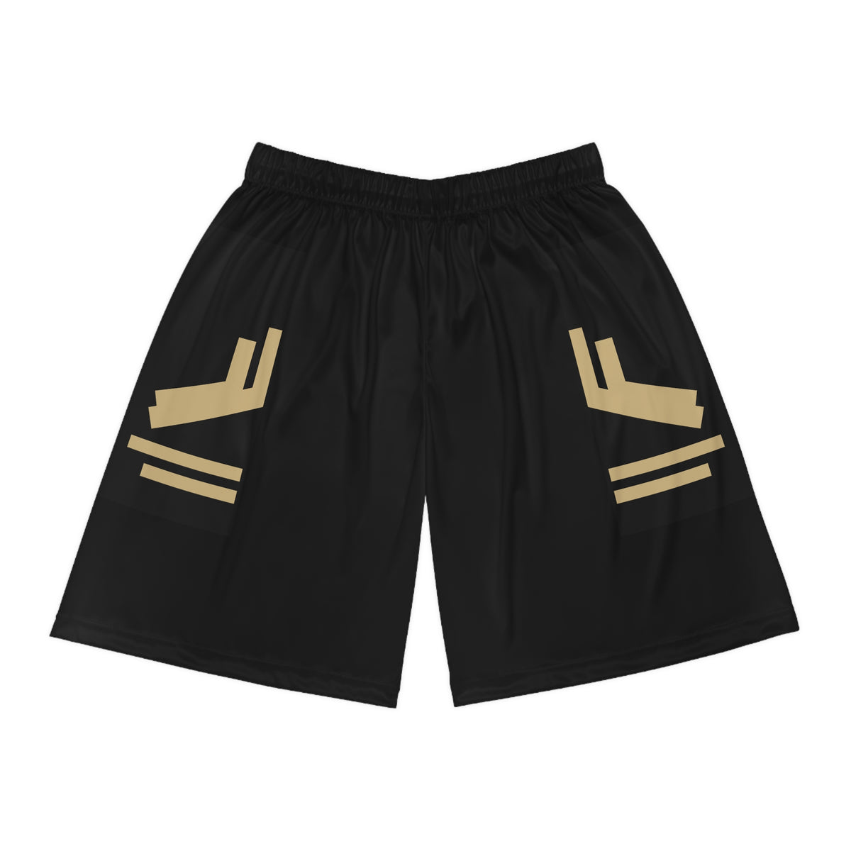 Gold Chevron Basketball Shorts