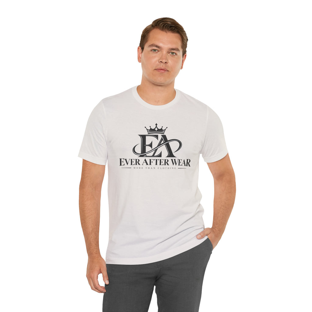 EverAfterWear Logo tee - product mockup with gold streetwear design - alternate view