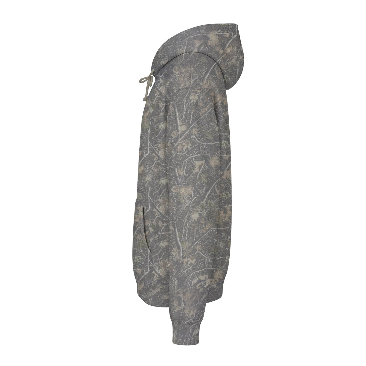 EverAfterWear Distressed Grey Graphic hoodie - product mockup with gold streetwear design - alternate view