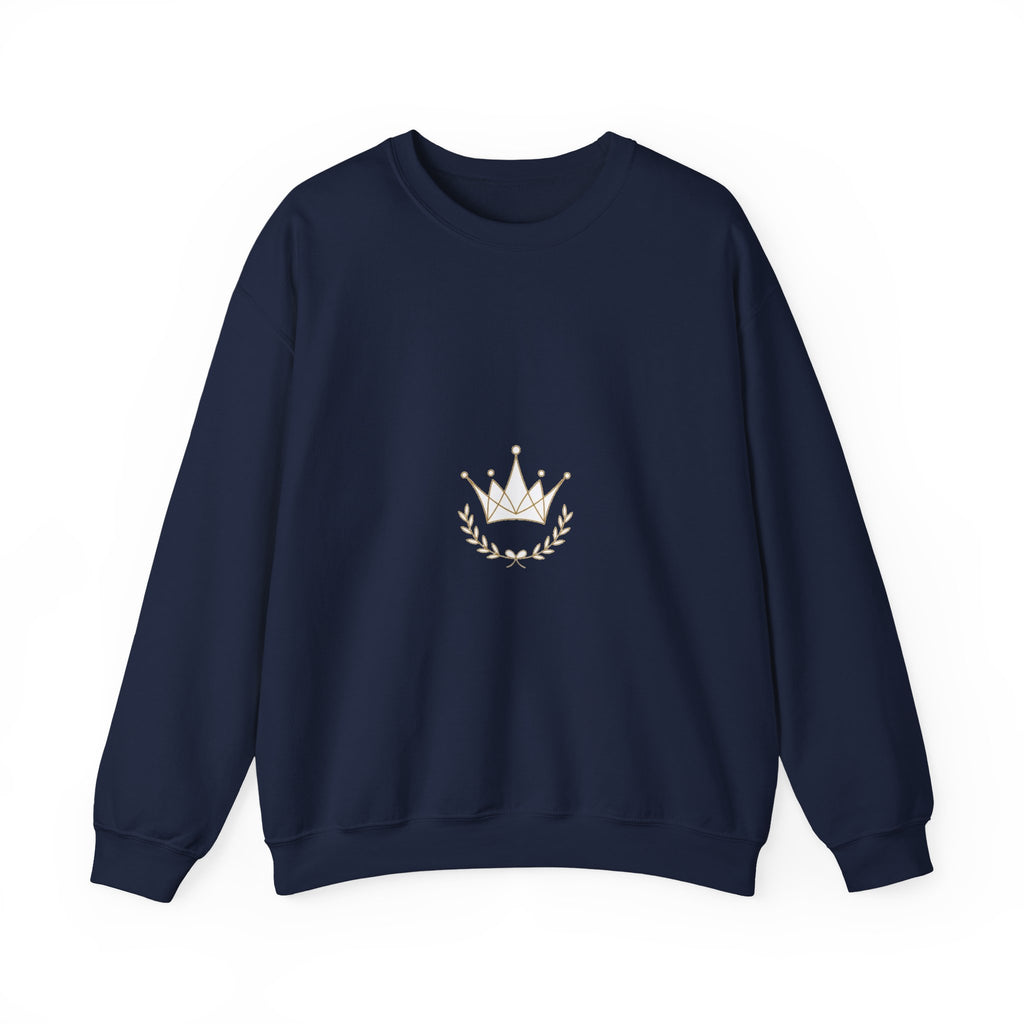 EverAfterWear Petit Crown sweatshirt - product mockup with gold streetwear design - alternate view